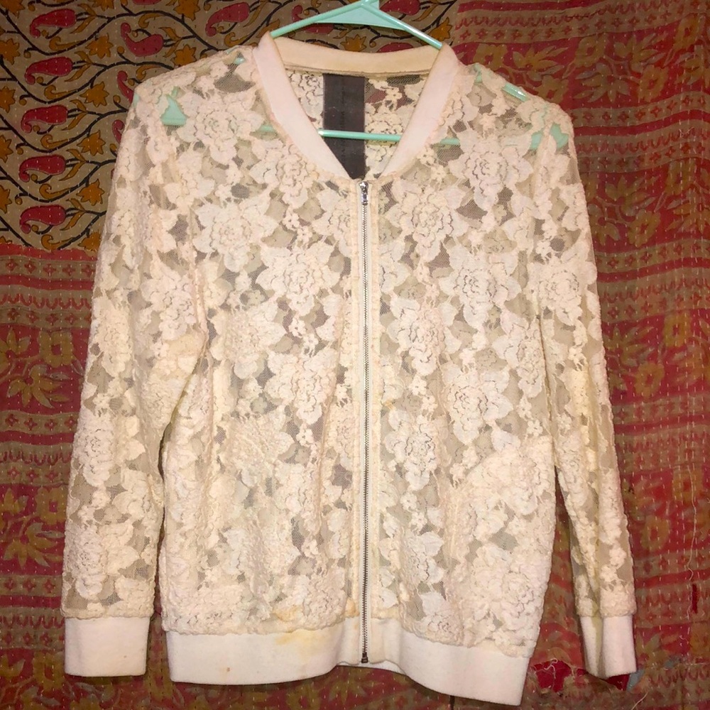 Moon 🌝 Collection Lace Bomber Cardigan